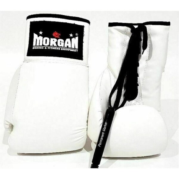 MORGAN Lace Up Autograph Boxing Gloves (10Oz)