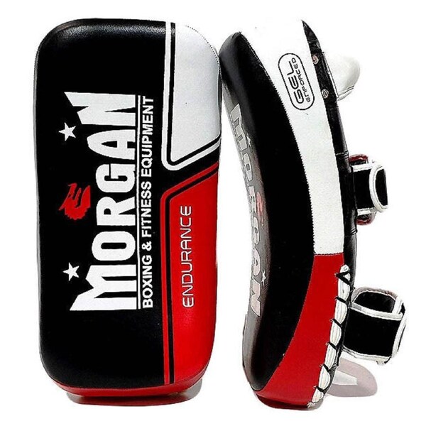 MORGAN Endurance Gel Leather Curved Thai Pads (Pair)