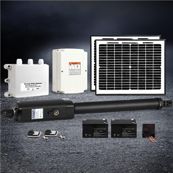 LockMaster Single Swing Gate Opener 500KG 20W Solar Panel