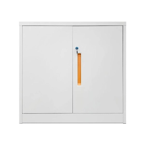 Lockable Metal Filing Cabinet Office Furniture File Storage with Adjustable Shelves-90CM