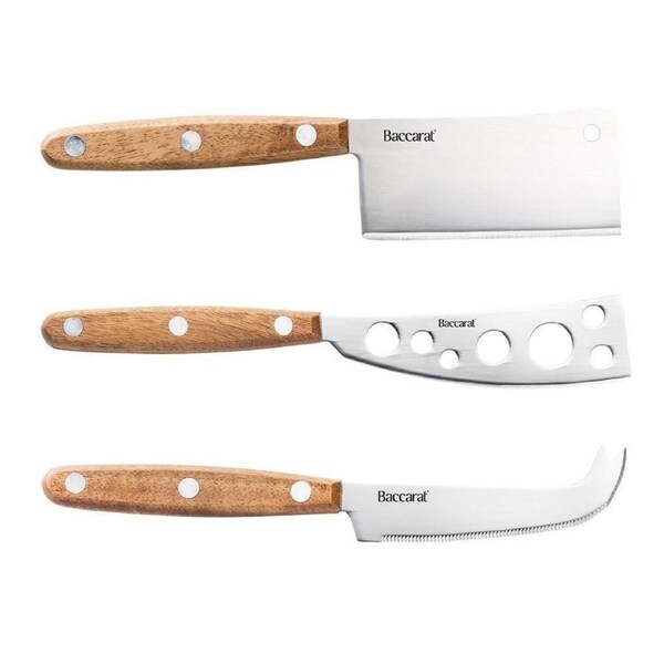 Baccarat Gourmet 3 Piece Cheese Knife Set