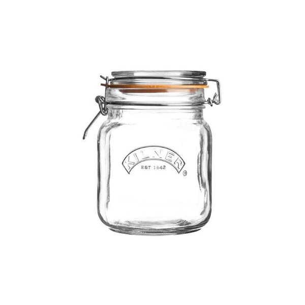 Kilner Square Clip Top Jar 1L 11X15.5X13cm
