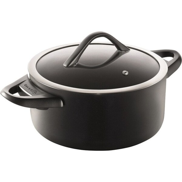 Baccarat iD3 CS Hard Anodised Casserole with Lid & Bakelite handle 24X11cm