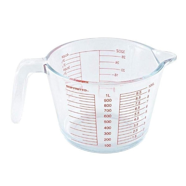 Soffritto Pure Glass Measuring Jug 1L