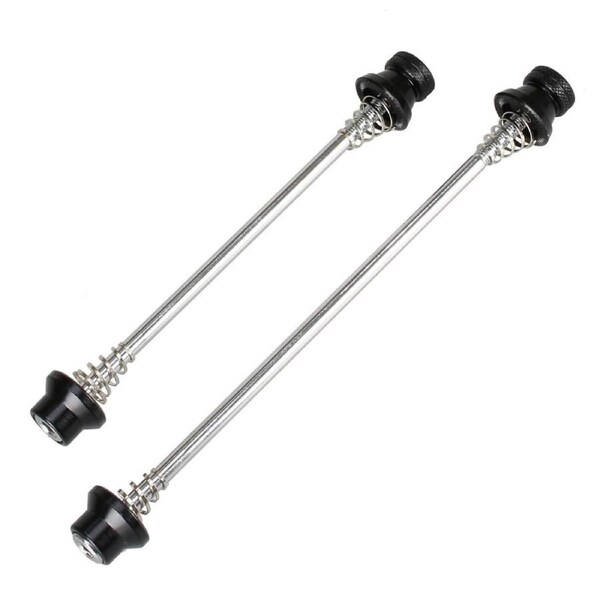 CyclingDeal MTB Bike Bicycle Wheel Hub Non Quick Release Lock Skewers 5mm Front & Rear Set - Prevent Removing Wheels by Hands - Anti Theft
