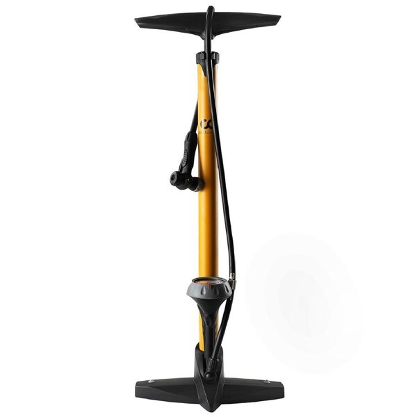 CyclingDeal High-Pressure Bicycle Bike Floor Air Pump Gauge Rapid T-Valve 160 Psi / 11 Bar Automatically Reversible Presta and Schrader