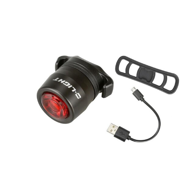 D-LIGHT 15 Lumen USB Rechargeable Aluminum Construction Rear Light