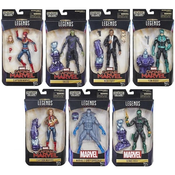 Captain Marvel Marvel Legends Kree Series Set of 7 Action Figures