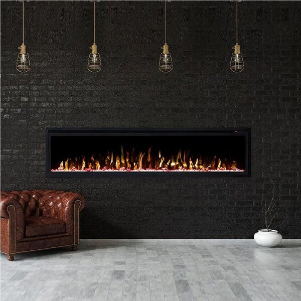 Concerto 1500W 72 inch Recessed / Wall Mounted Electric Fireplace