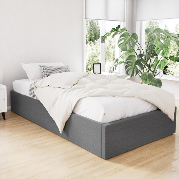 Artiss Bed Frame King Single Size Gas Lift Beds Platform Grey TOKI
