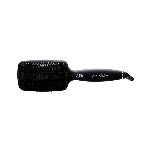 Cabello Luxe Hair Straightening Brush - Matt Black