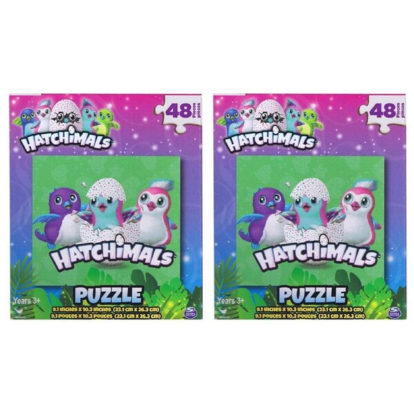 2x 48pc Hatchimals Birds Background Jigsaw Puzzle Educational Kids 3y+ Toy Green