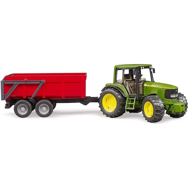 Bruder 1:16 John Deere Farm Tractor w/Tipping Trailer Kids/Children Toy f/ 3yr+