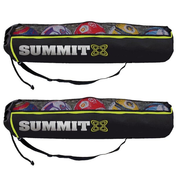 2PK Summit Advance Heavy Duty Mesh Ball Bag w/Shoulder Strap f/Soccer/Football