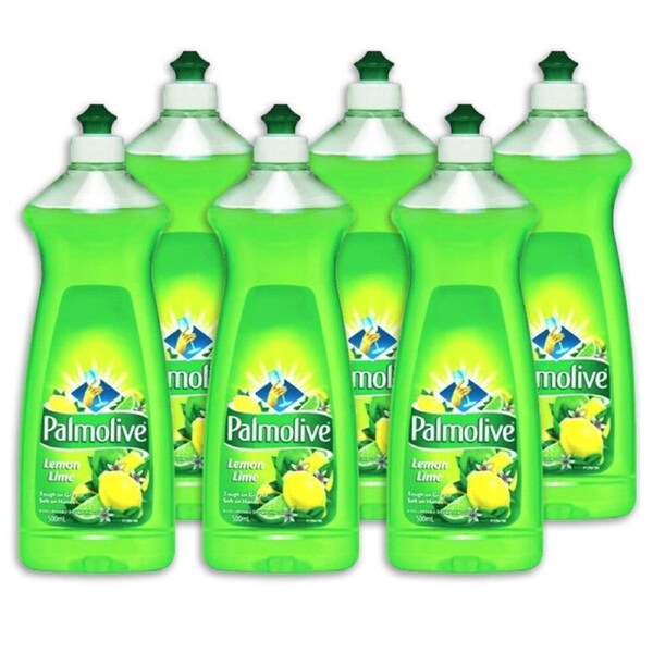 6x Palmolive 500ml Lemon Lime Dishwashing Liquid Detergent Wash Dishes Pan Glass