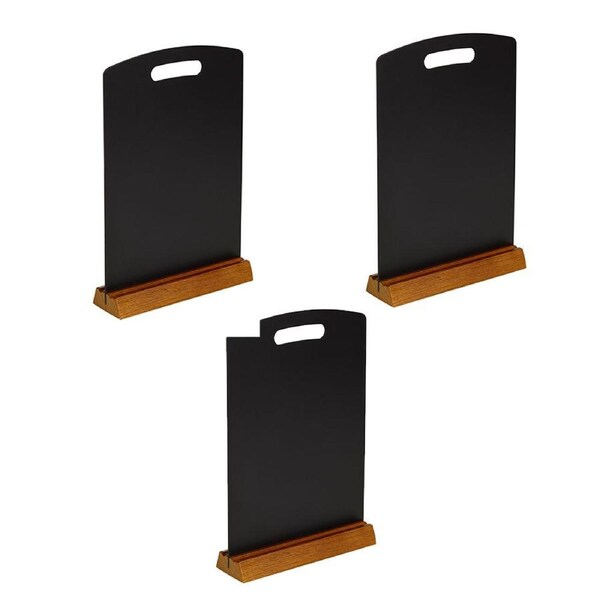 3PK Quartet A4 Menu 30cm Double Sided Chalk Board Restaurant Wedding Table Sign