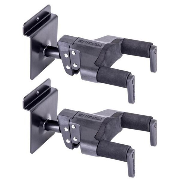 2x Hercules Auto-Swivel Slat Wall Mount Instrument Hanger/Holder for Guitar/Bass