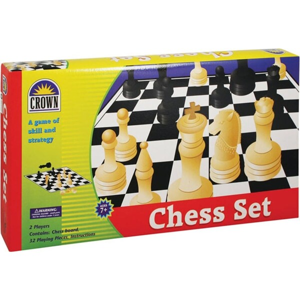 Crown Chess Board Portable Strategy Game Kids/Children 7y+ Chessboard Toy Set