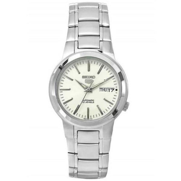 Seiko 5 Silver Dial Stainless Steel Men's Automatic Analog Watch SNKA01K1