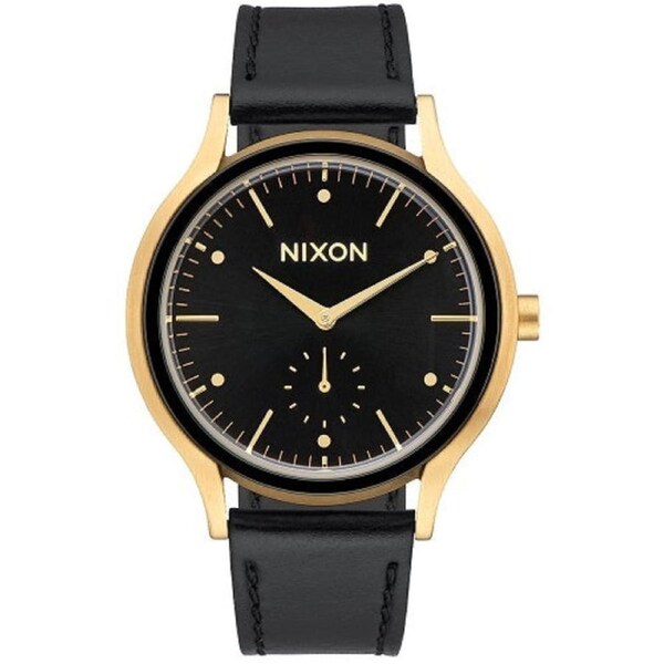 Nixon A995513 Sala Leather Gold Black Dial Stainless Women's Quartz Watch