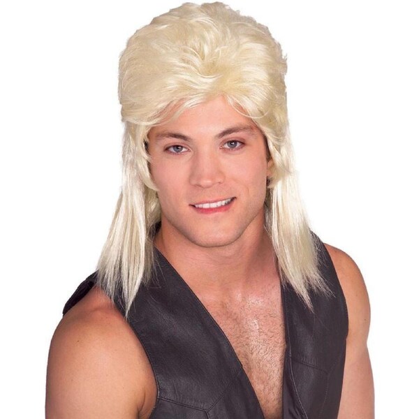 Mullet Blonde Wig for Adults