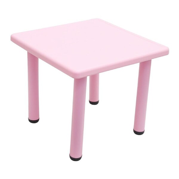60x60cm Kid's Adjustable Square Table Desk Pink