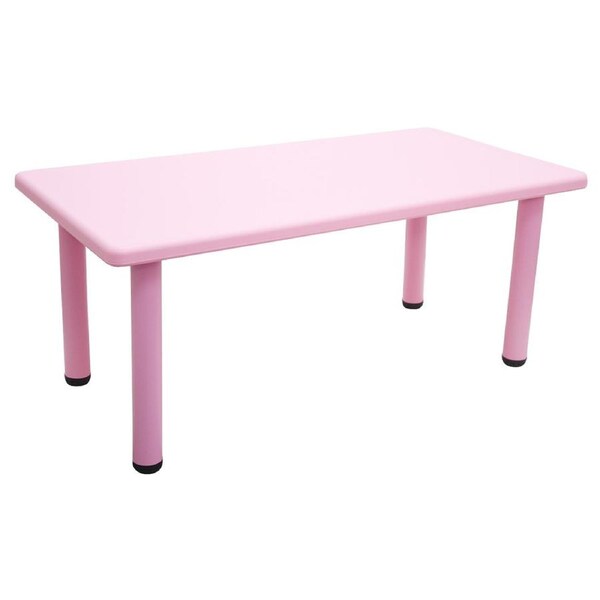 120x60cm Kid's Adjustable Rectangle Table Desk Pink