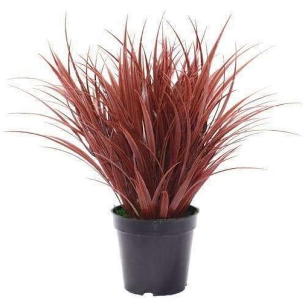 Potted Artificial Grass Burgundy Plant UV Resistant 38cm