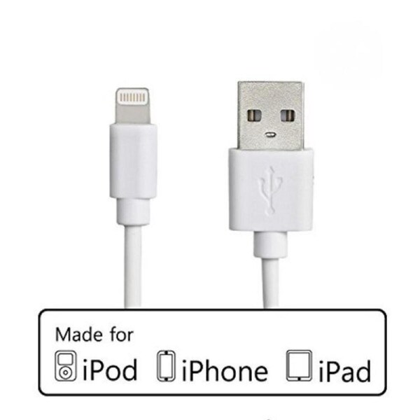MFi Licensed Apple Lightning USB Cable - White 1m