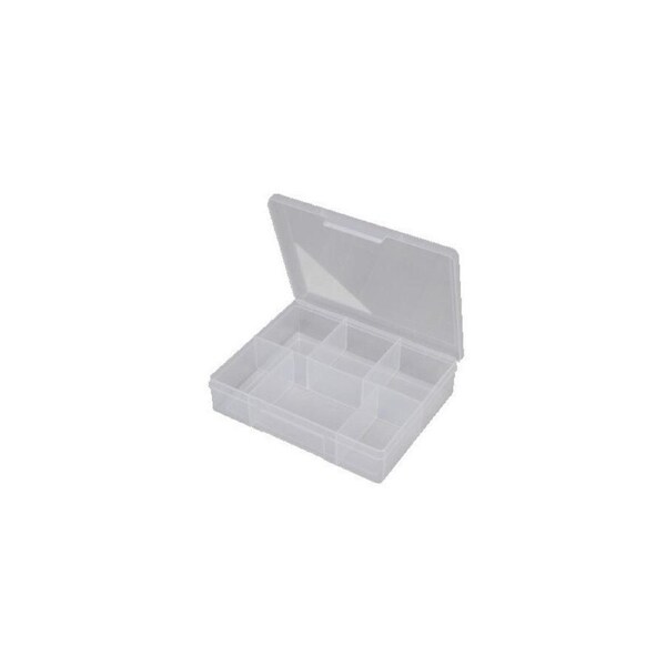 Clear 6 Compartment Storage Box - Medium 195x157x48mm