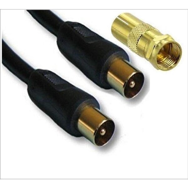 1.5M PAL Plug to PAL Plug Antenna Cable with F Type Adaptor