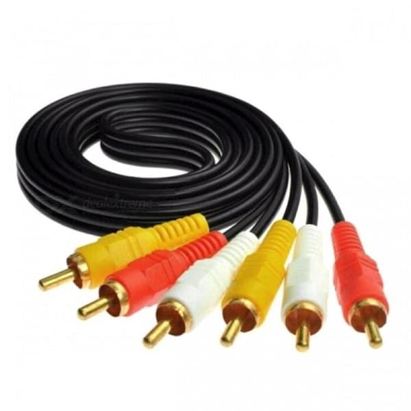 3 RCA Plug to 3 RCA Plug AV Cable - 1.5m