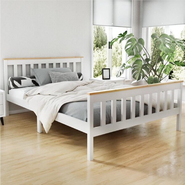 Artiss Double Bed Frame with Headboard Timber Double Bed Base with Storage Wooden Bedframe