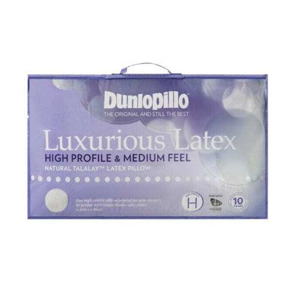 Luxurious Latex High Profile & Medium Feel Pillow by Dunlopillo