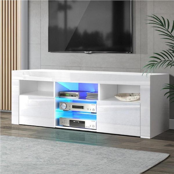 Artiss Entertainment Unit TV Cabinet LED 145cm White