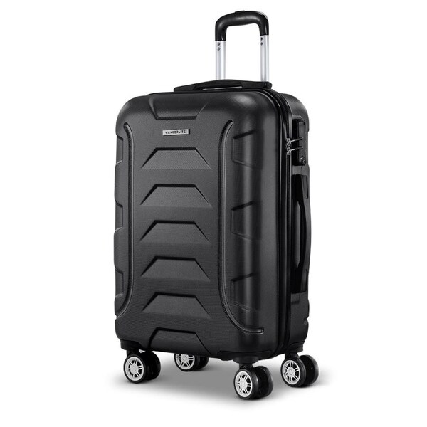 Wanderlite 20" 55cm Luggage Trolley Travel Suitcase Set Hard Case Lightweight Strap