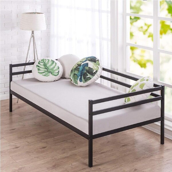 Zinus Marie Split Rail Premium Daybed Frame Black Metal - Single Size