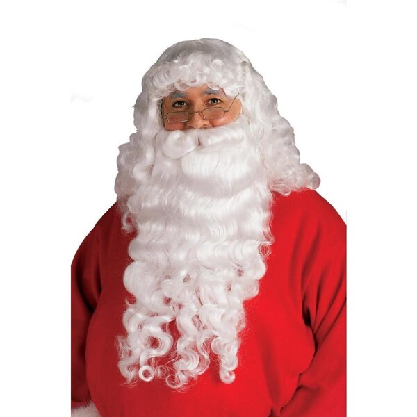 Santa Plush Beard and Wig Set for Adults