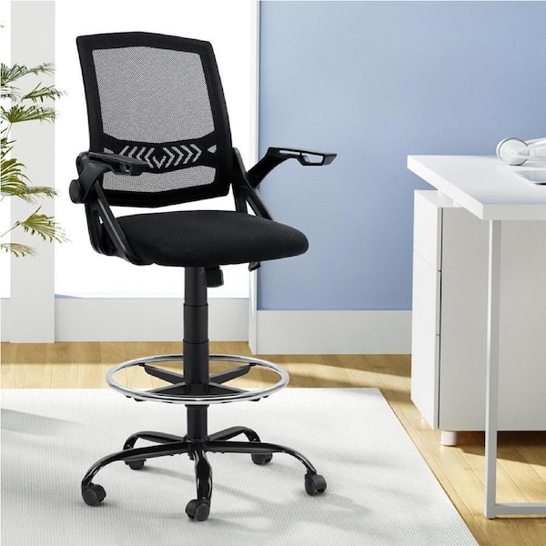 Artiss Drafting Office Chair Office Chairs Black