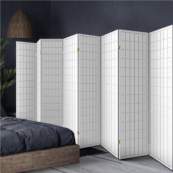8 Panel Artiss Room Divider Screen 348x179cm White