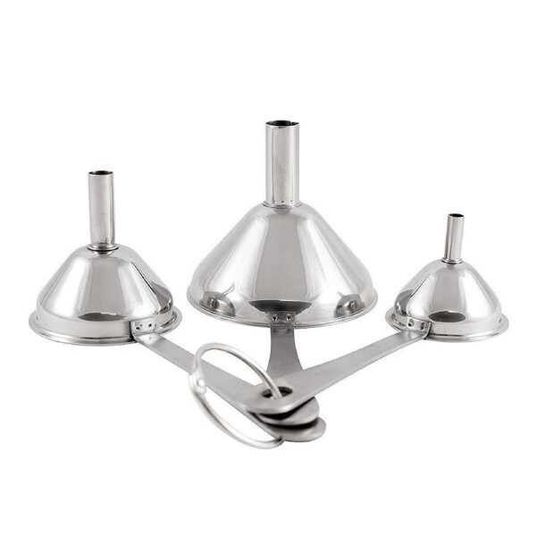 A Series Stainless Steel Funnel Set of 3 Soffritto