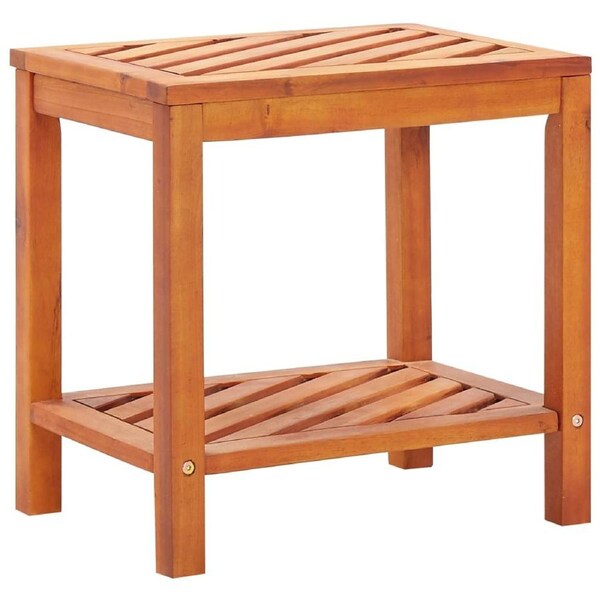 Side Table Solid Acacia Wood 45x33x45 cm vidaXL