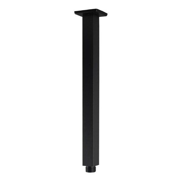 ACA Square Black Ceiling Shower Arm 300mm Stainless Steel