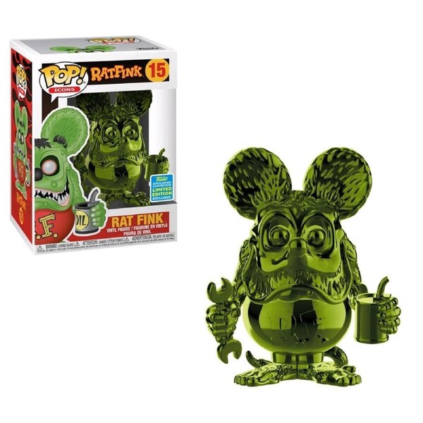 Funko POP Rat Fink Green Chrome SDCC 2019 #15