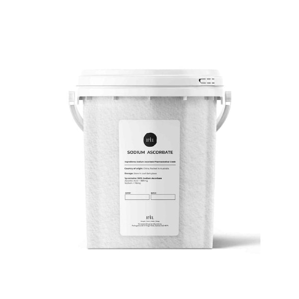 Orku 1.2Kg Sodium Ascorbate Tub - High Purity Soluble Crystalline Powder