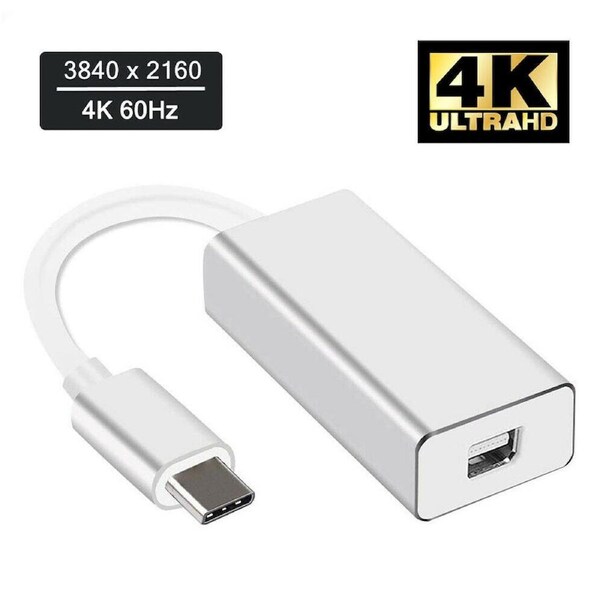 USB 3.1 Type C to Mini Display Port DP 4K Video Adapter for Mac Mini/ MacBook Pro Air/Surface Book 2/Dell XPS 13 15/Samsung S8 S9 note 8 9