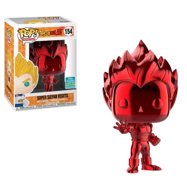 Funko POP Dragon Ball Z Super Saiyan Vegeta Red Chrome SDCC 2019 #154