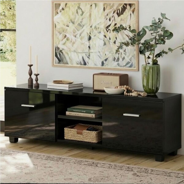 140cm Artiss Entertainment Unit TV Cabinet Black Jim