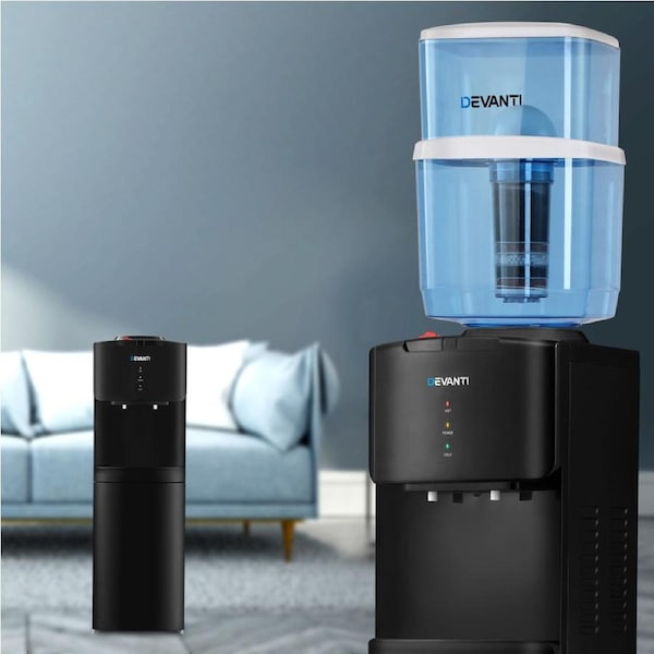 1 Set Devanti Water Cooler Dispenser Stand 22L Bottle Black