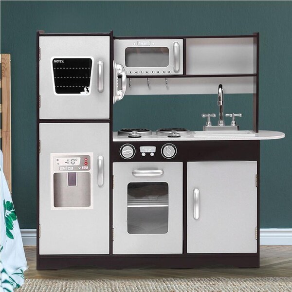 Keezi Kids Kitchen Set Pretend Play Wooden Toys Cooking Food Sets Childrens